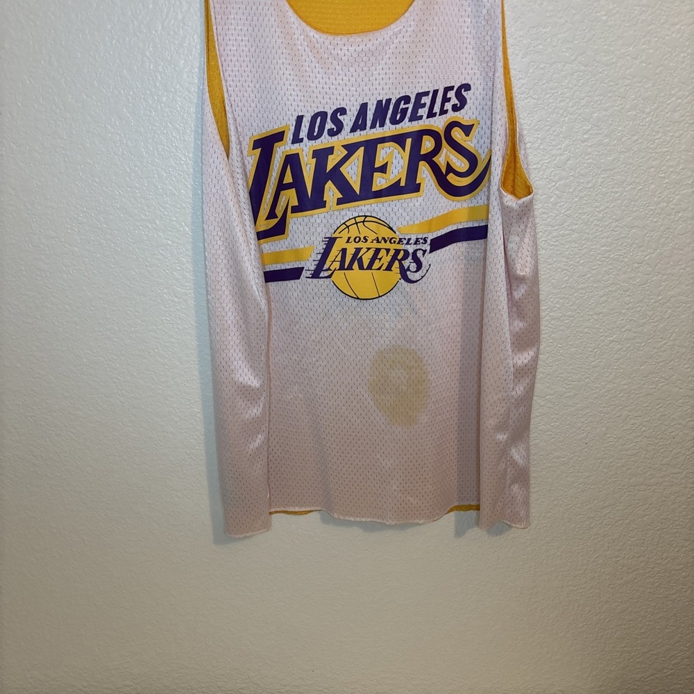 Los Angeles Lakers‎ Jersey Mitchell & Ness Reversible NBA Basketball Jersey L - Picture 2 of 16